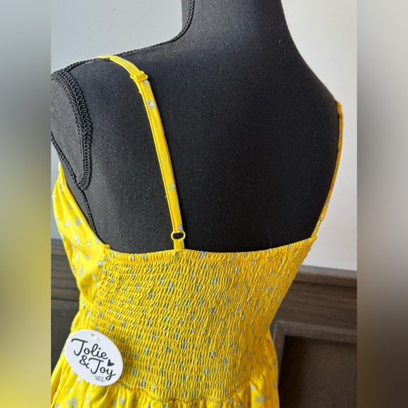 Jolie & Joy Yellow Floral milkmaid romper nwt small - Picture 6 of 7